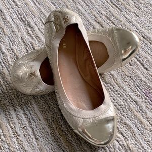 COACH  gold dalia ballet flats